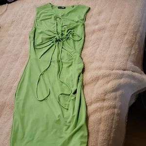 Green party dress